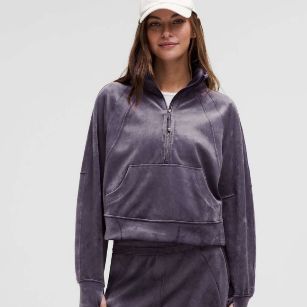 Lululemon scuba oversized funnel neck velvet Size XS/S Nightfall RARE